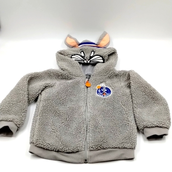 Space Jam A New Legacy Sherpa Jacket Bugs Bunny Size 4T gray - Picture 1 of 6